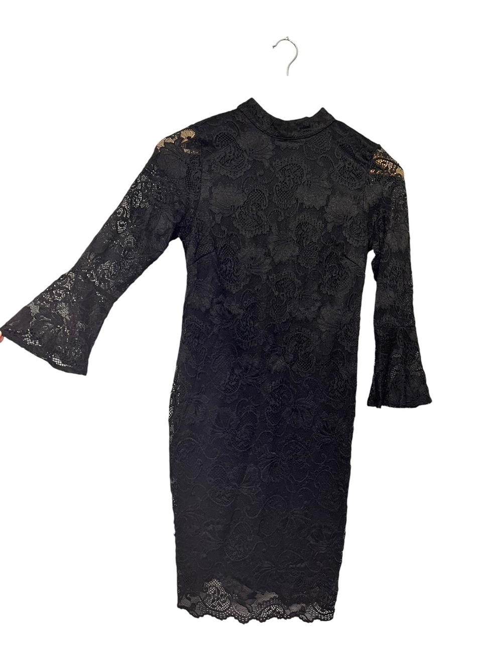 Primark Black Lace Long-Sleeve Sheath Dress